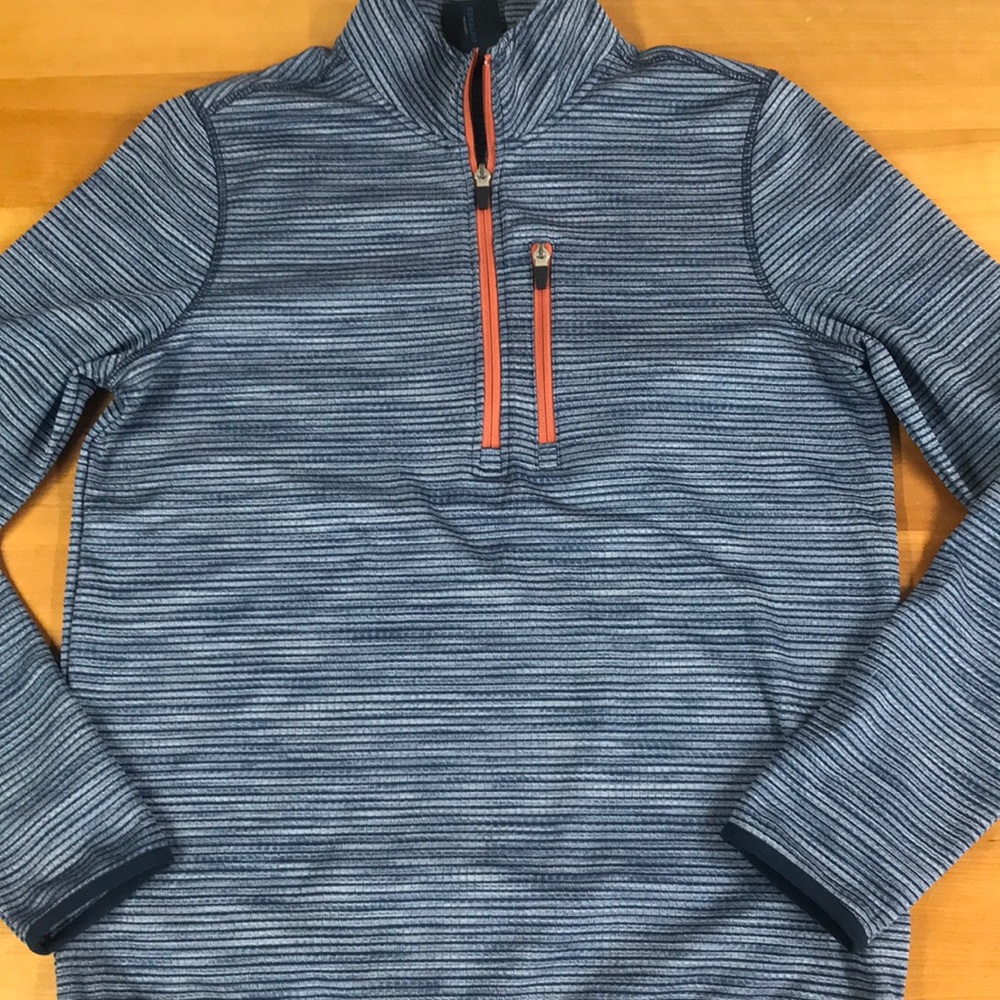 Prana blue quarter zip pullover small